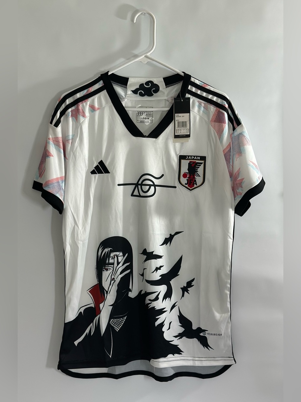 Adidas Japan Itachi Naruto Inspired Soccer Jersey Anime Akatsuki JFA NWT Medium - Picture 1 of 10